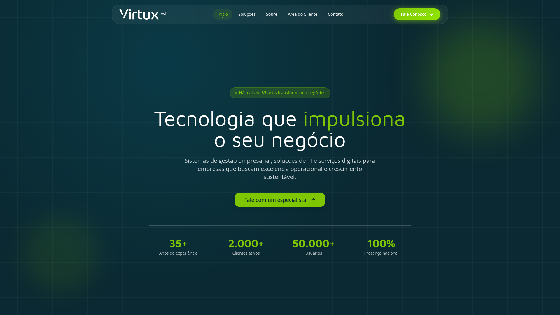 Site da Virtux Tech